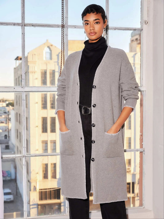 Ariel Edge Stitch Cardigan Sweater