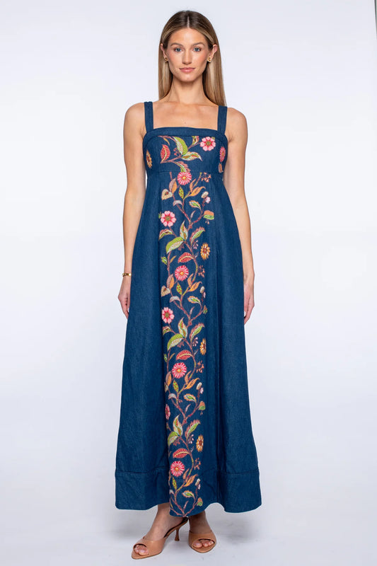 Elizabeth James Annalisa Dress - Denim Emb