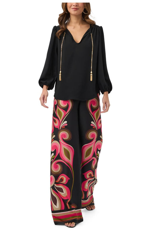 Morabi Split-Neck Top