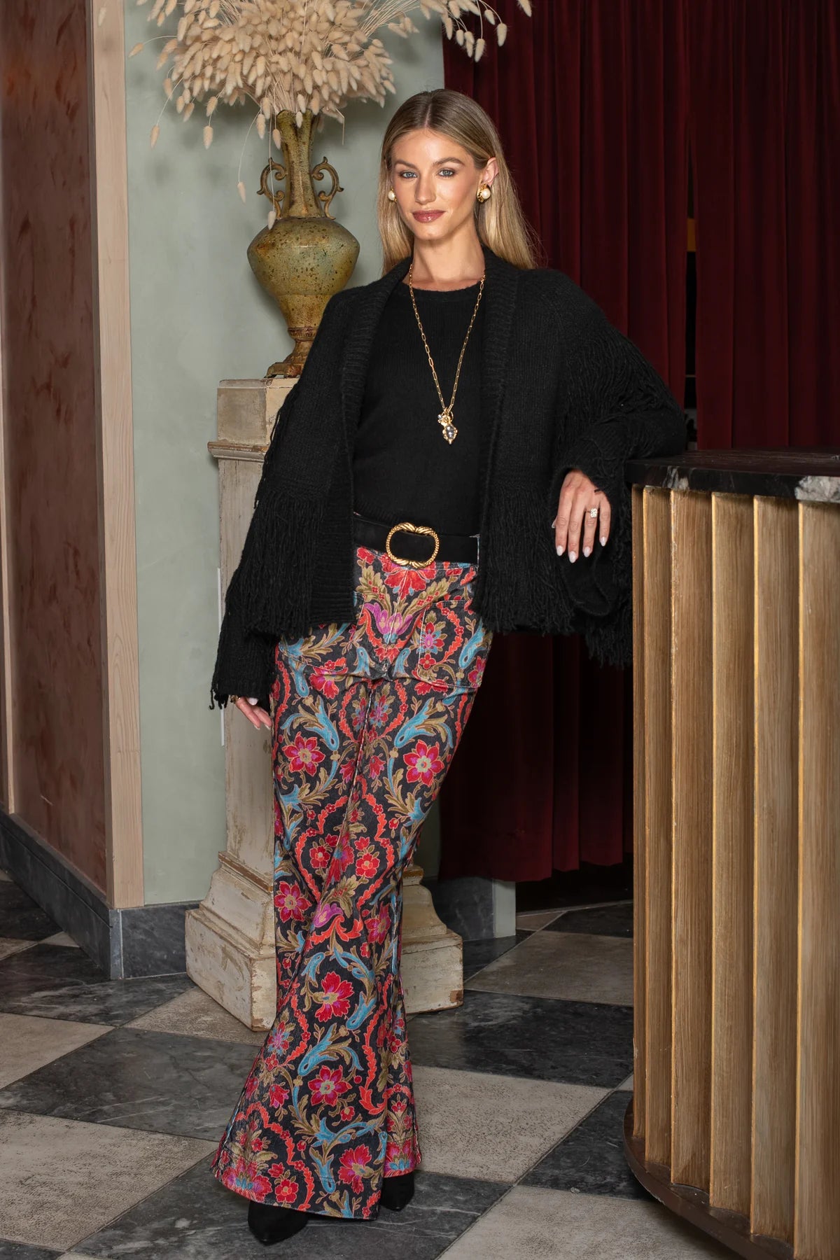 Elizabeth James - Charlie Trouser in Damask