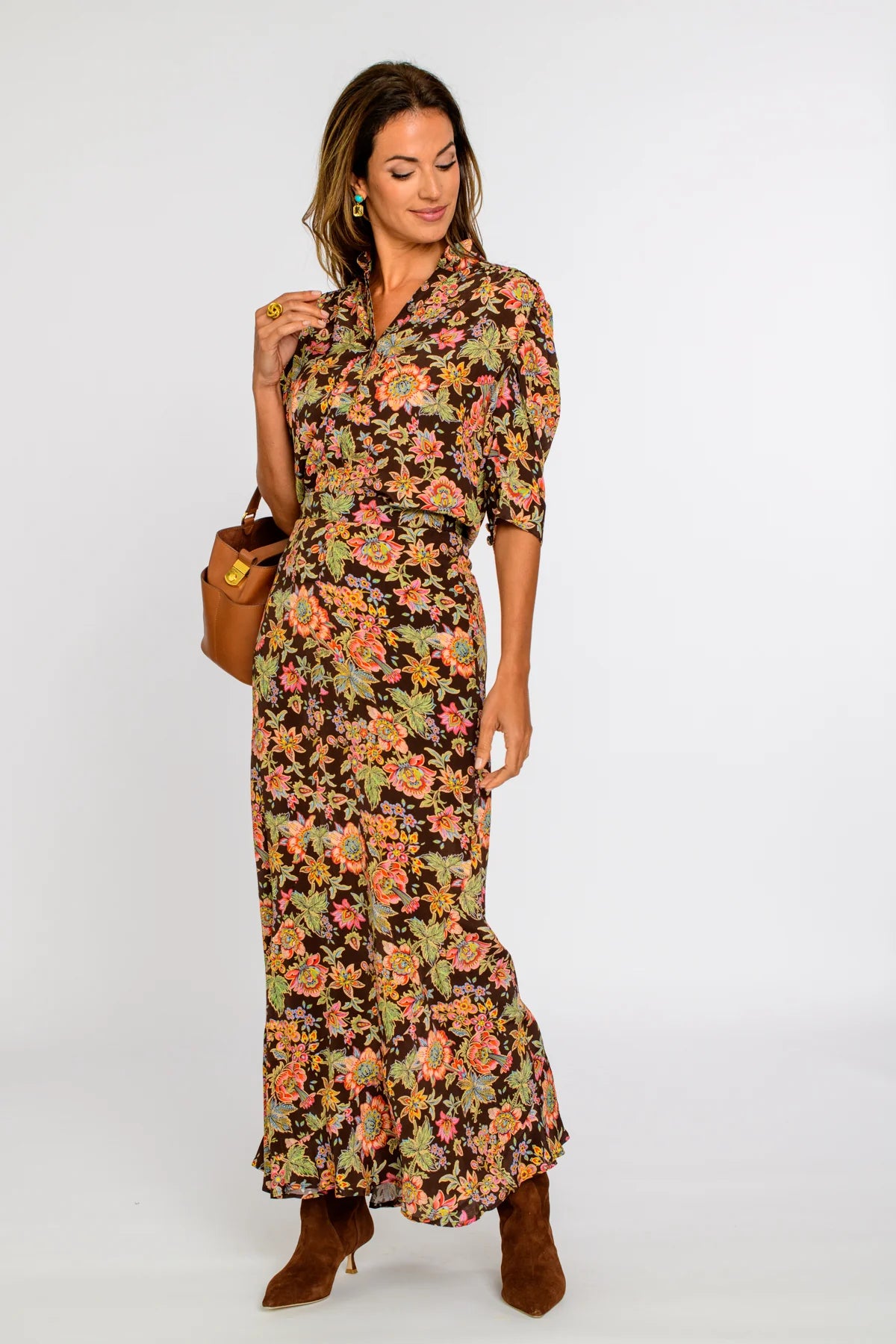 The Ruthie Top in Wallflower Brown