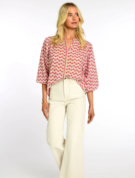 The Emily Fan Flower Top