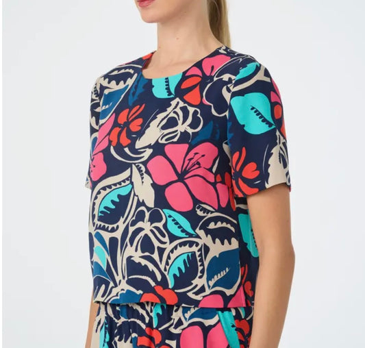 Trina Turk Sitio Printed Short Sleeve Top