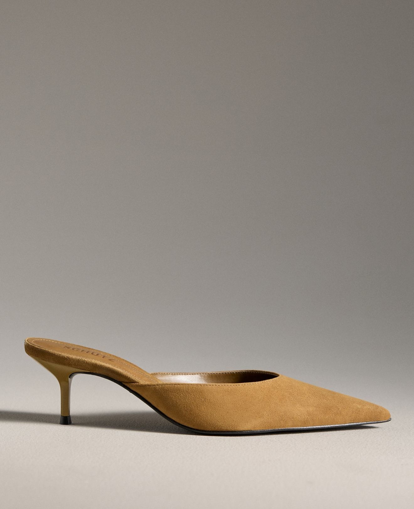 Julie suede kitten heel - dried pistachio
