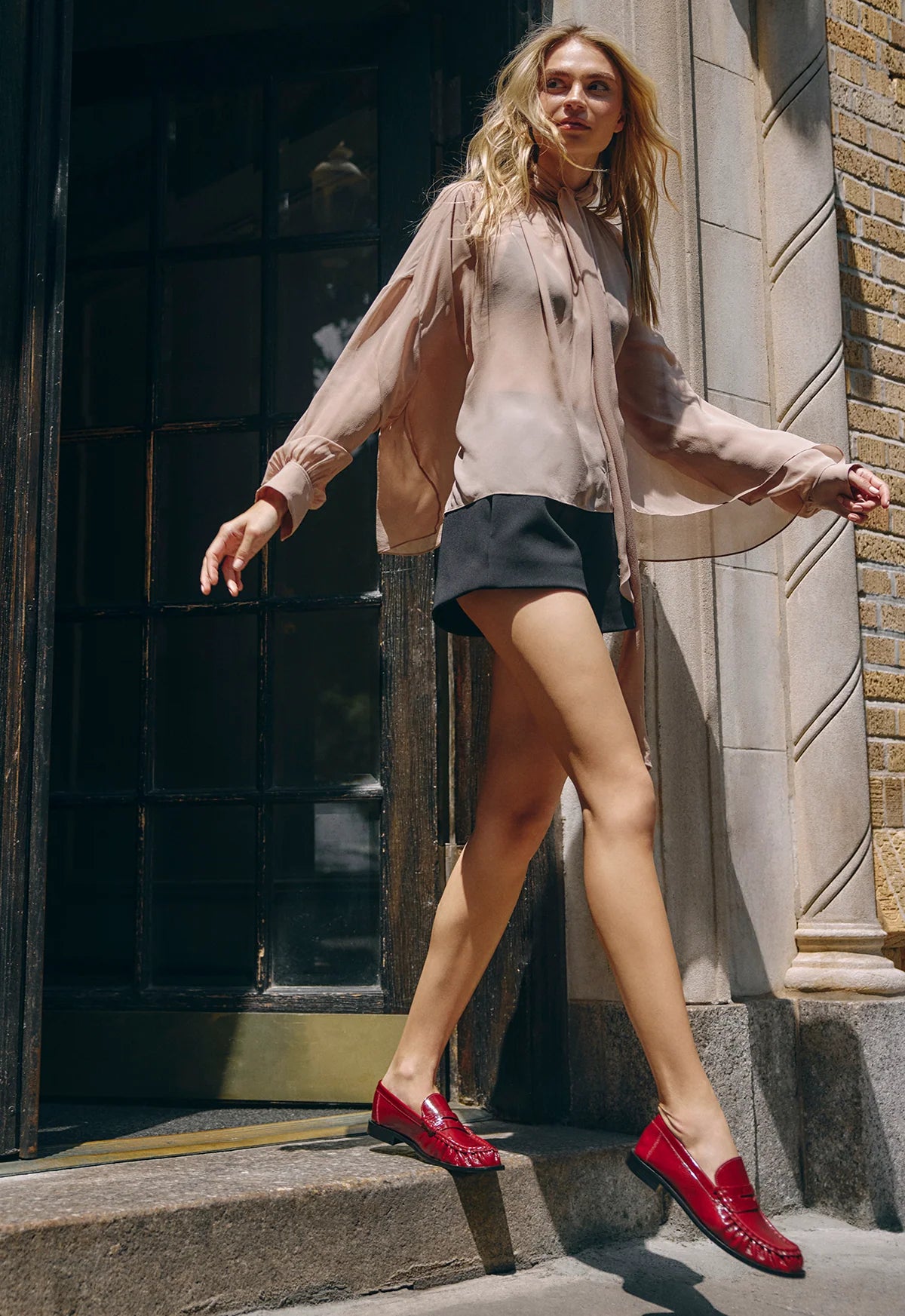 Tyche patent loafer - cranberry red