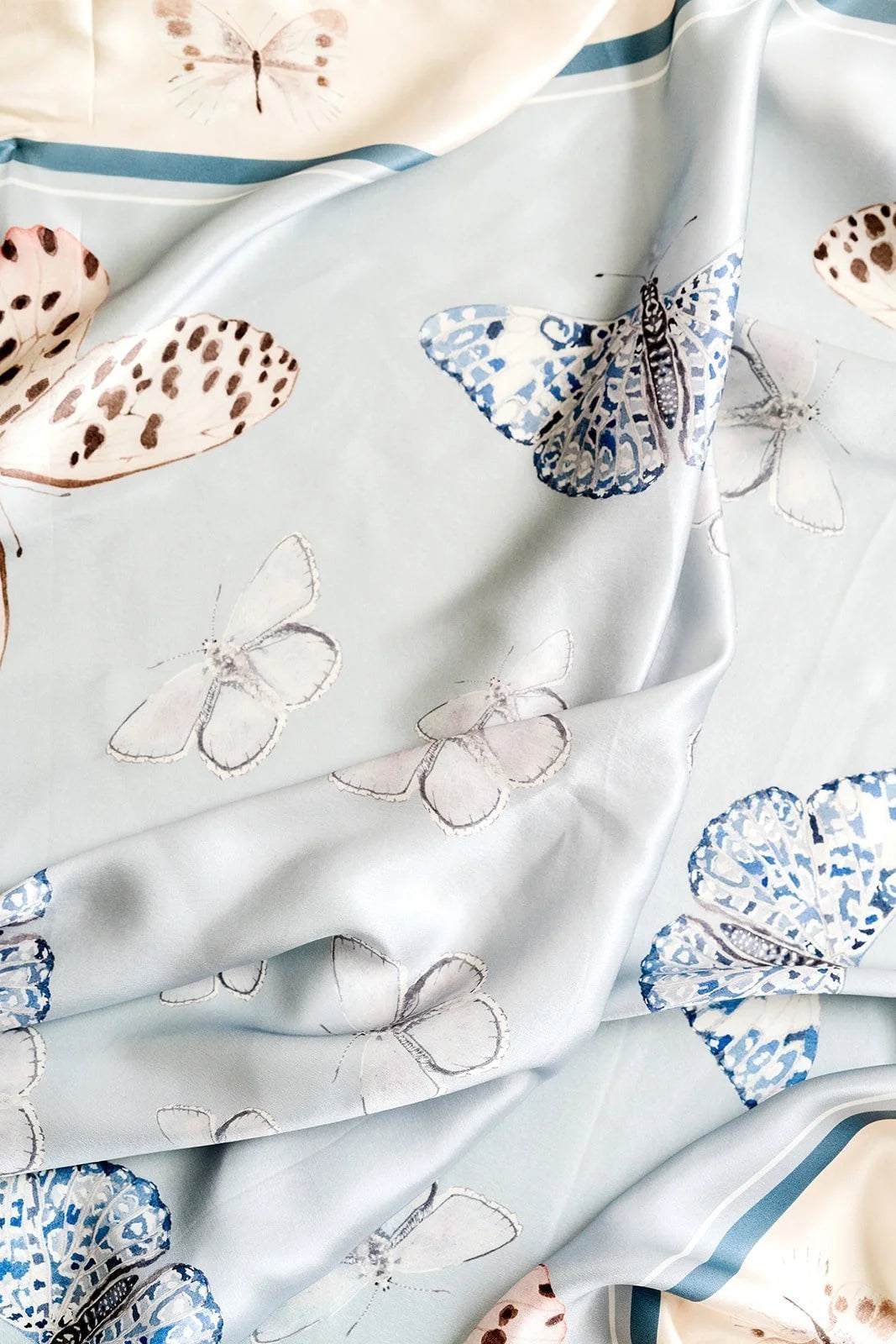 Butterfly silk scarf