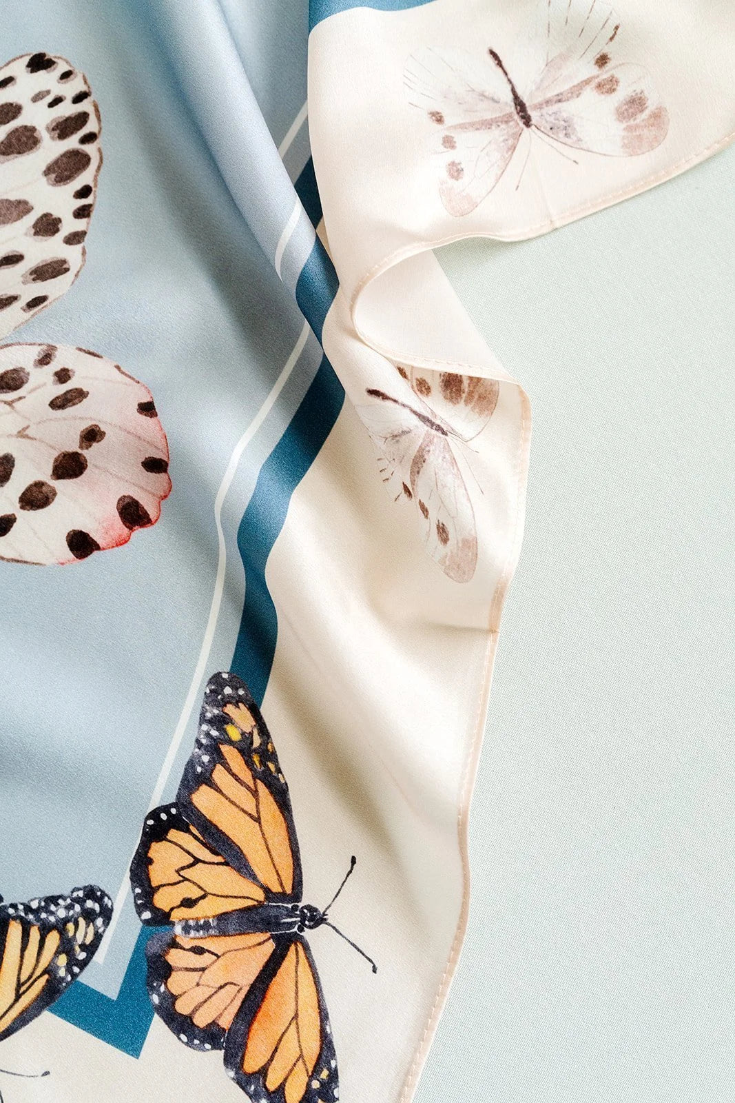 Butterfly silk scarf
