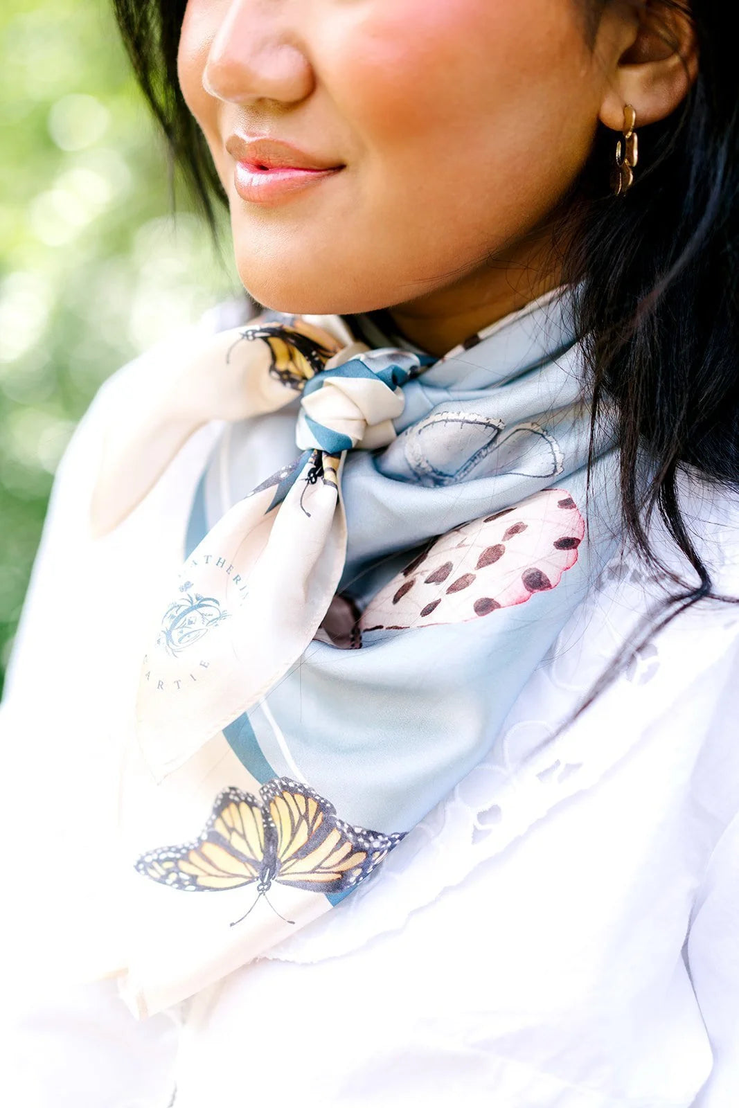Butterfly silk scarf