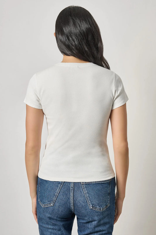 SUNWASHED CAP SLEEVE V-NECK