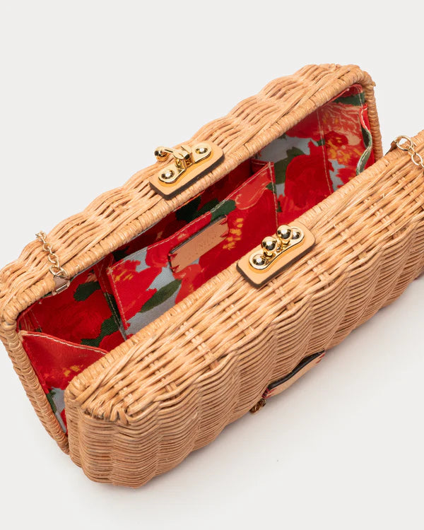 FRANCES VALENTINE Pepper Wicker Clutch