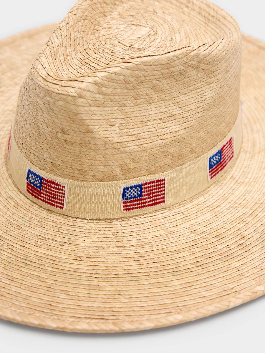 Sunshine Tienda Ivory America Palm Hat