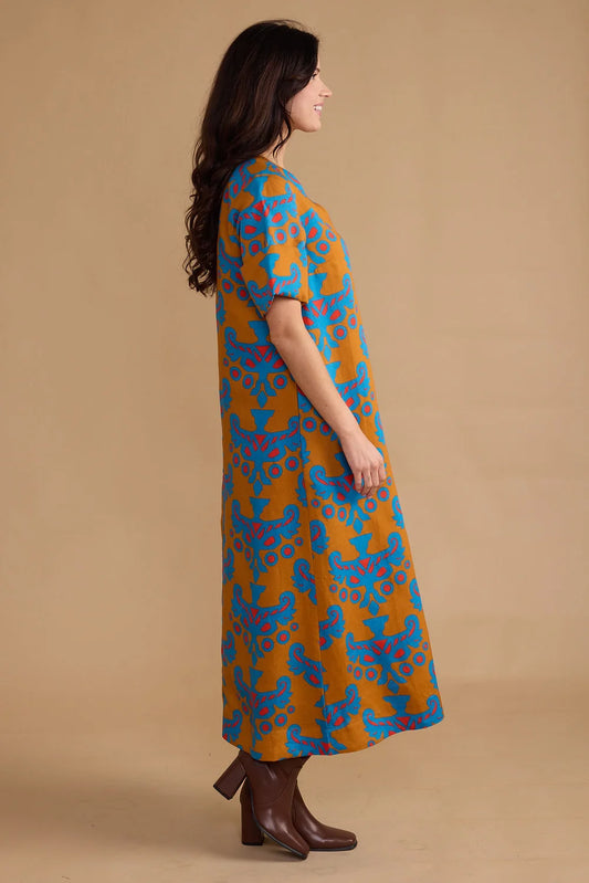 Double A Colin Dress - Mughal Motif