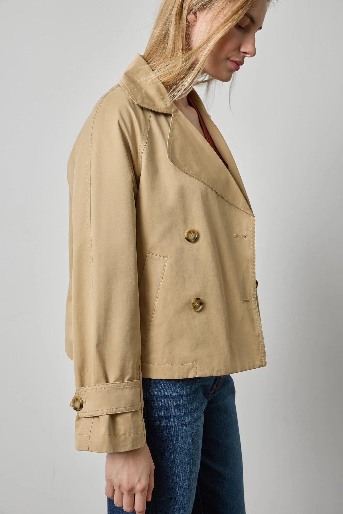 Lilla P - DOUBLE BREASTED SHORT TRENCH