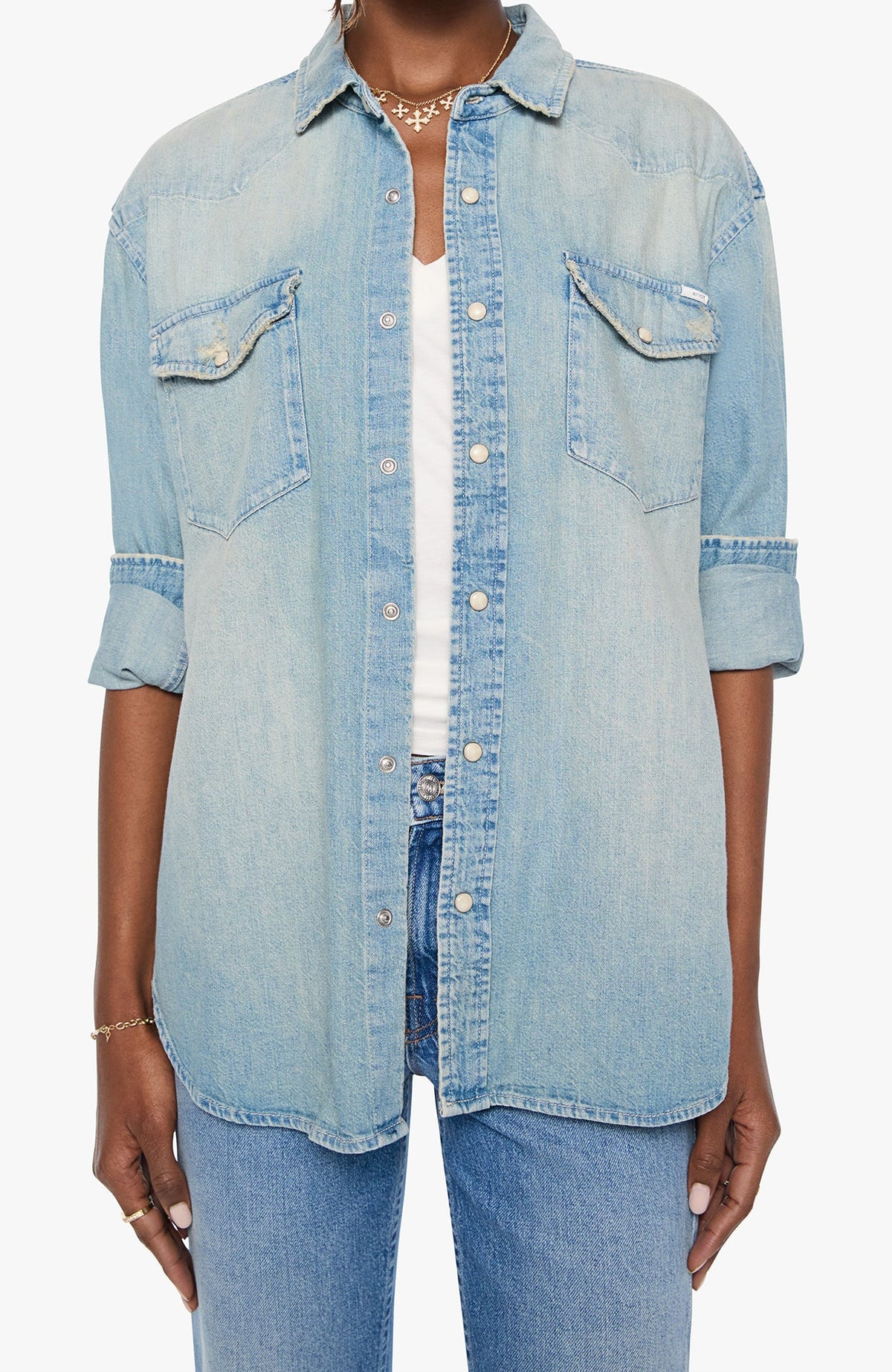 Mother Denim - The Exes And Ohs Denim Shirt in Rowdy Roadshow