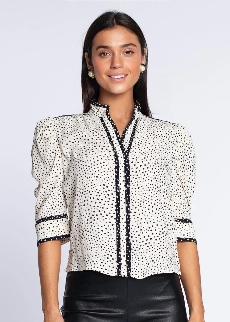 Elizabeth James Ruthie Top in Mini Dots