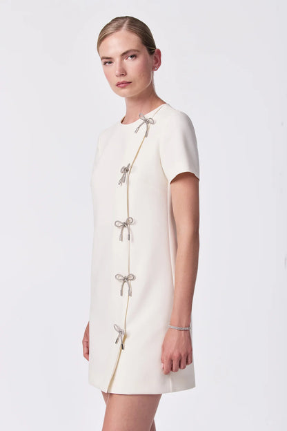 Diamonds Crystal Bows Sheath Dress