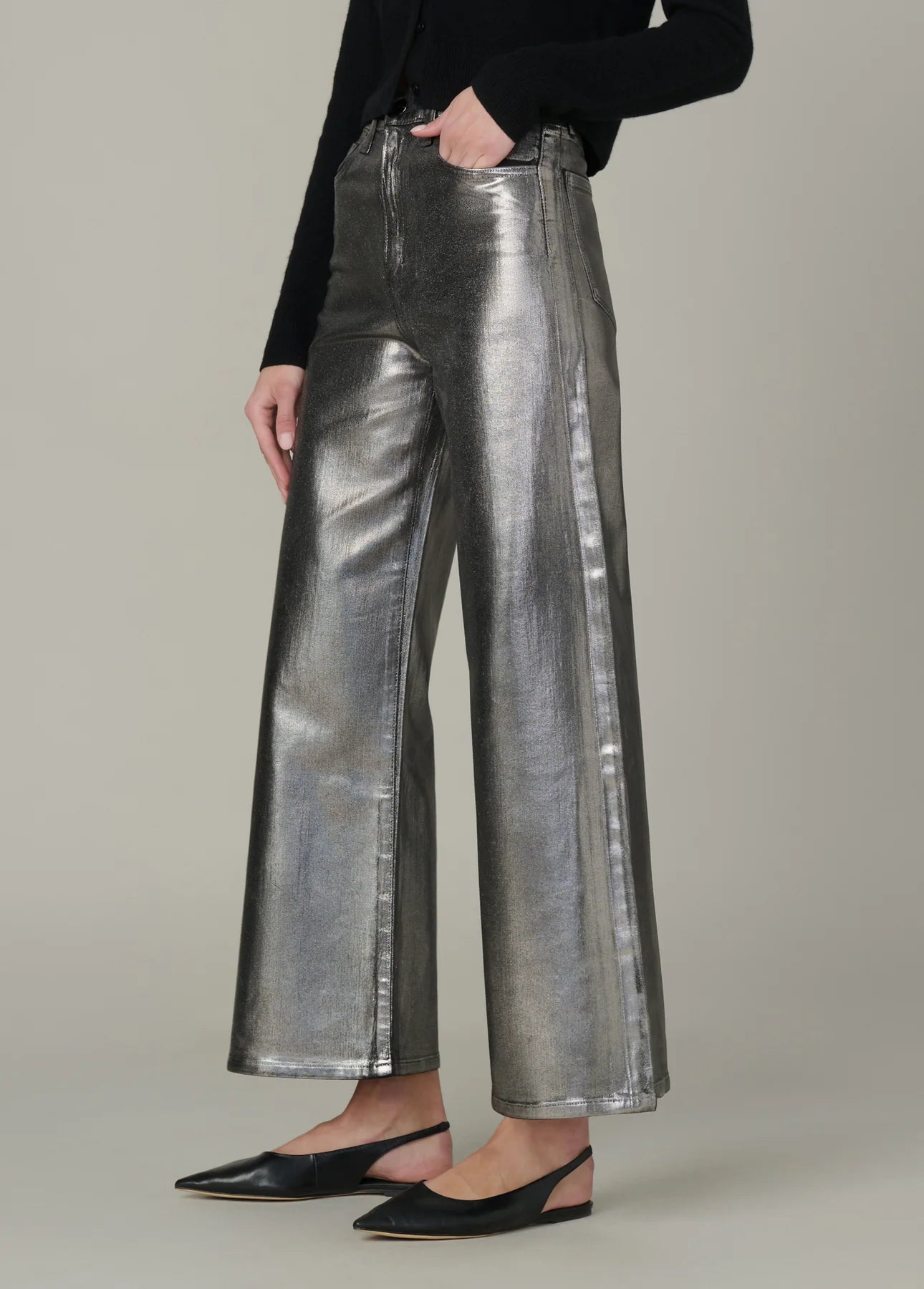 The Mia Pewter Foil High Rise