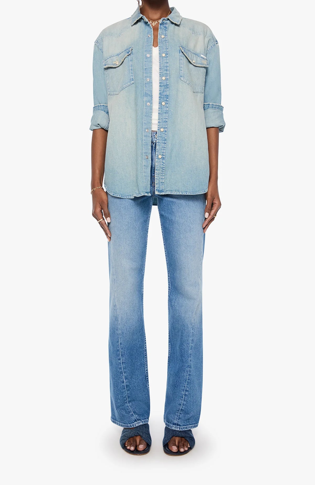 Mother Denim - The Exes And Ohs Denim Shirt in Rowdy Roadshow