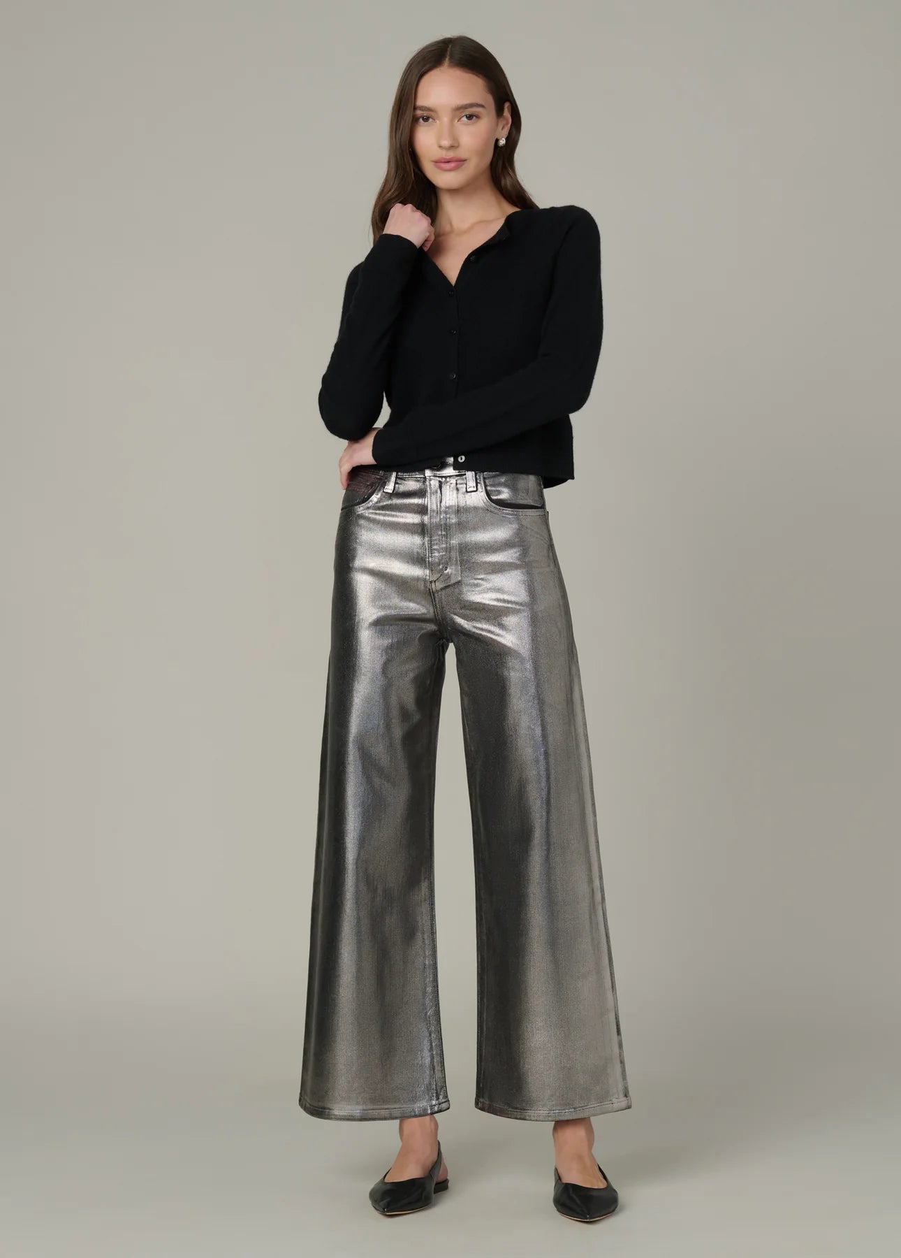 The Mia Pewter Foil High Rise