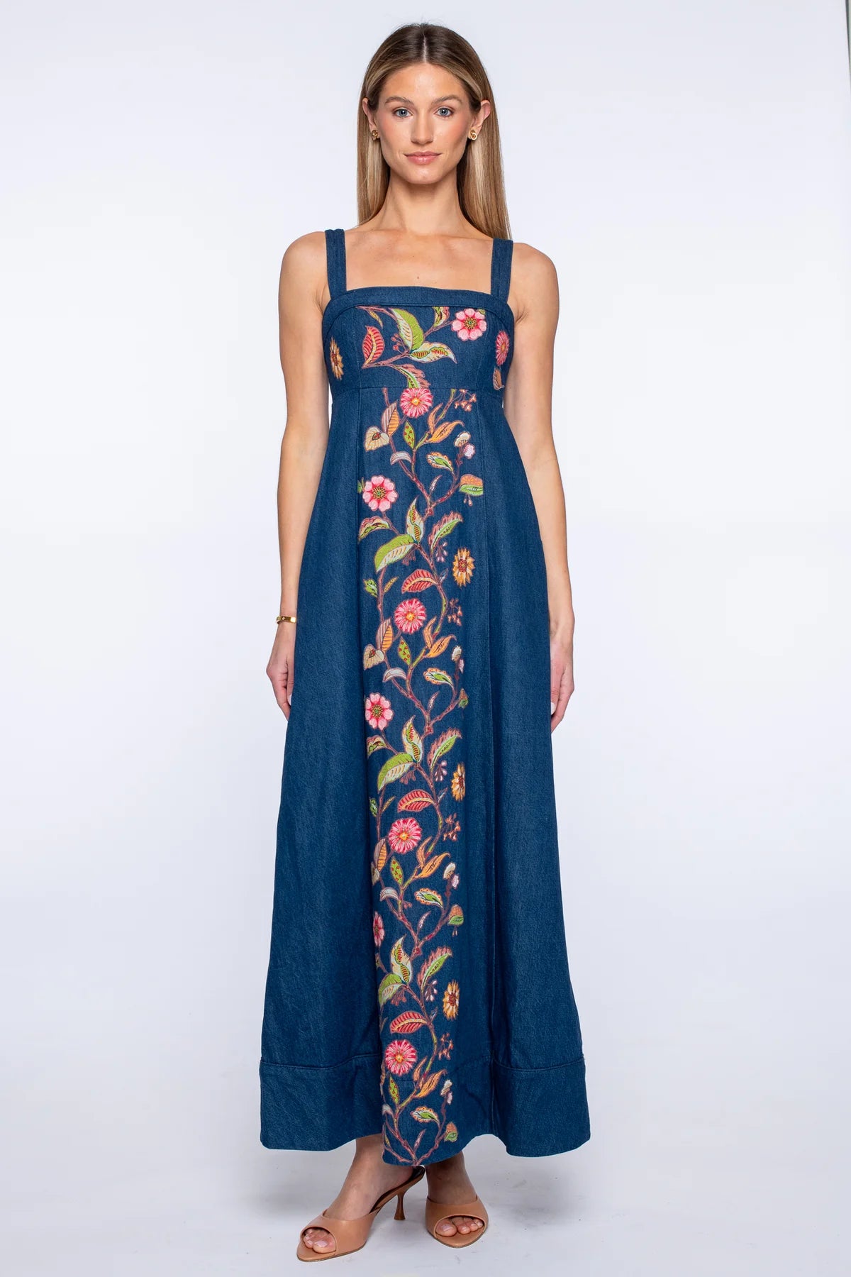 Elizabeth James Annalisa Dress - Denim Emb