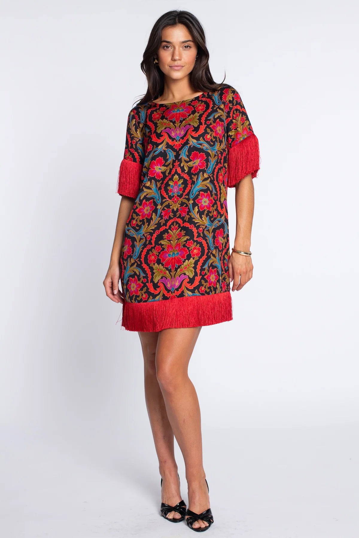 Elizabeth James - Tess Mini Dress in Damask