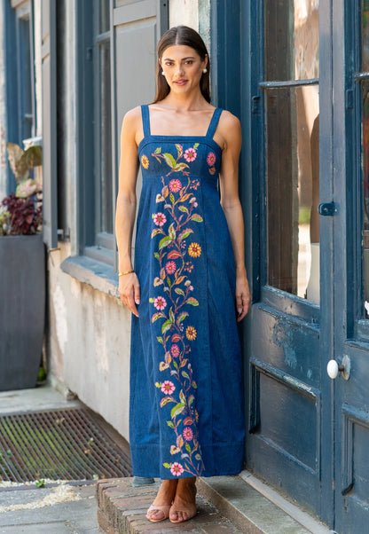 Elizabeth James Annalisa Dress - Denim Emb