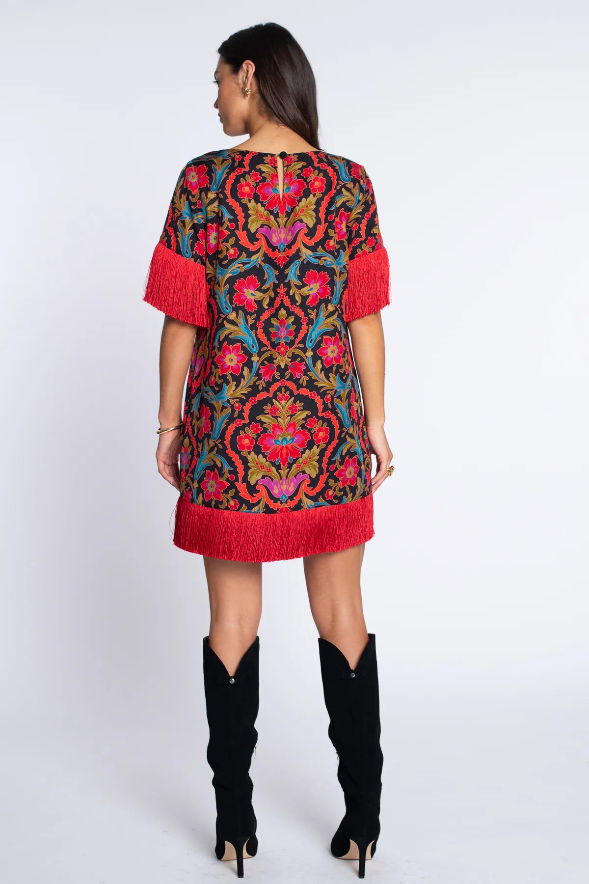 Elizabeth James - Tess Mini Dress in Damask
