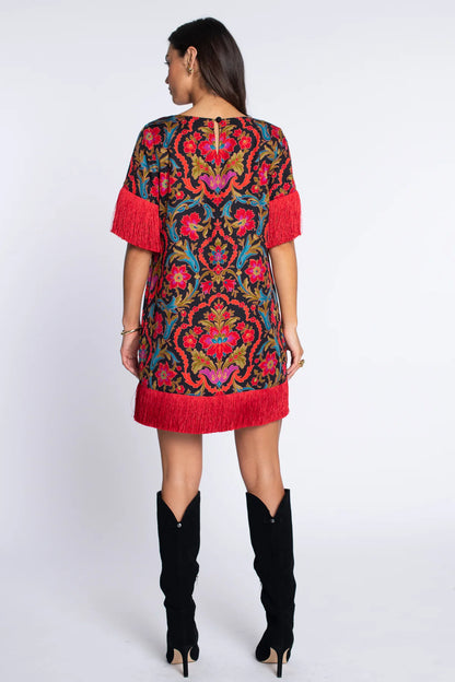 Elizabeth James - Tess Mini Dress in Damask
