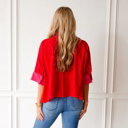 Abby Swing Top -  Red and Pink