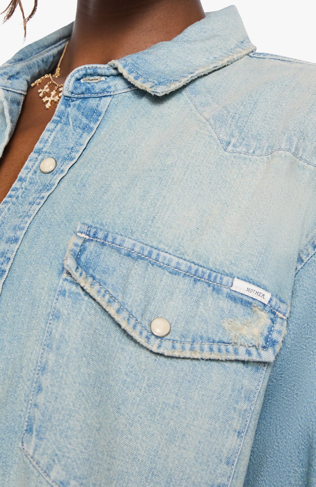 Mother Denim - The Exes And Ohs Denim Shirt in Rowdy Roadshow
