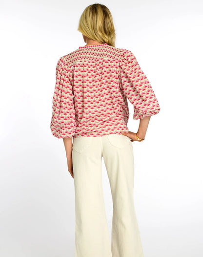 The Emily Fan Flower Top