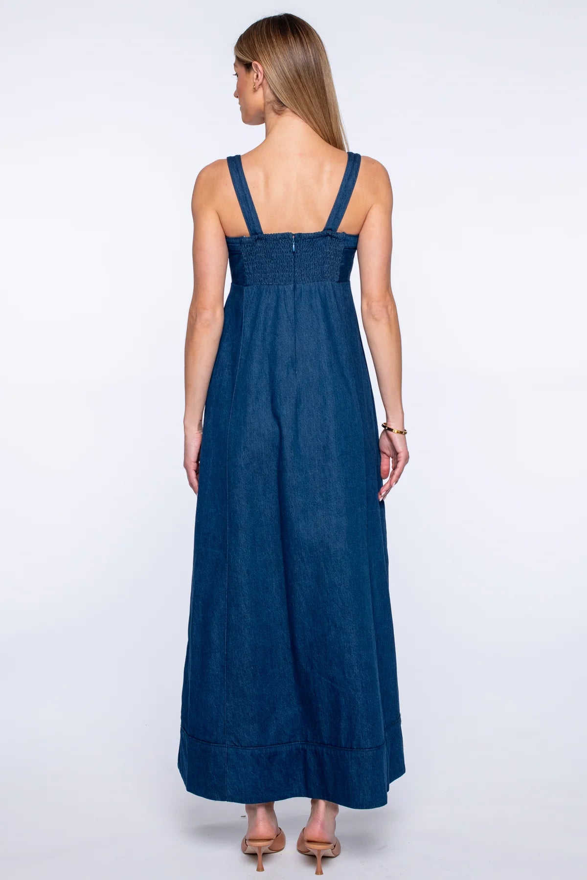 Elizabeth James Annalisa Dress - Denim Emb
