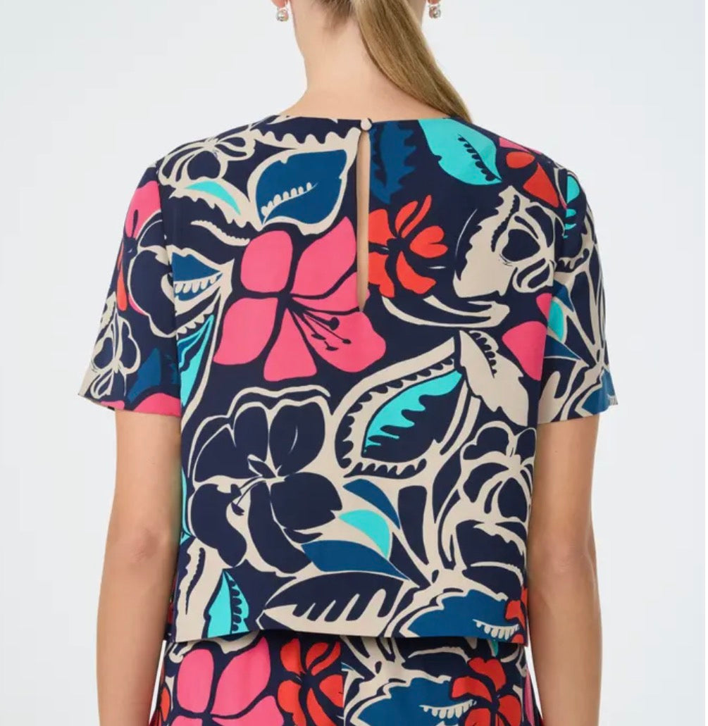 Trina Turk Sitio Printed Short Sleeve Top