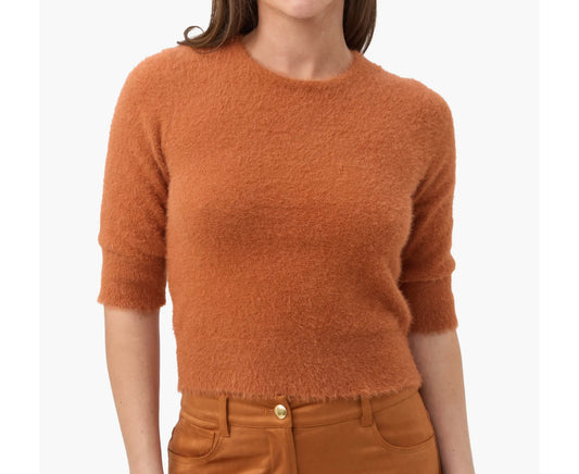 Maliah Fuzzy Elbow Sleeve Sweater