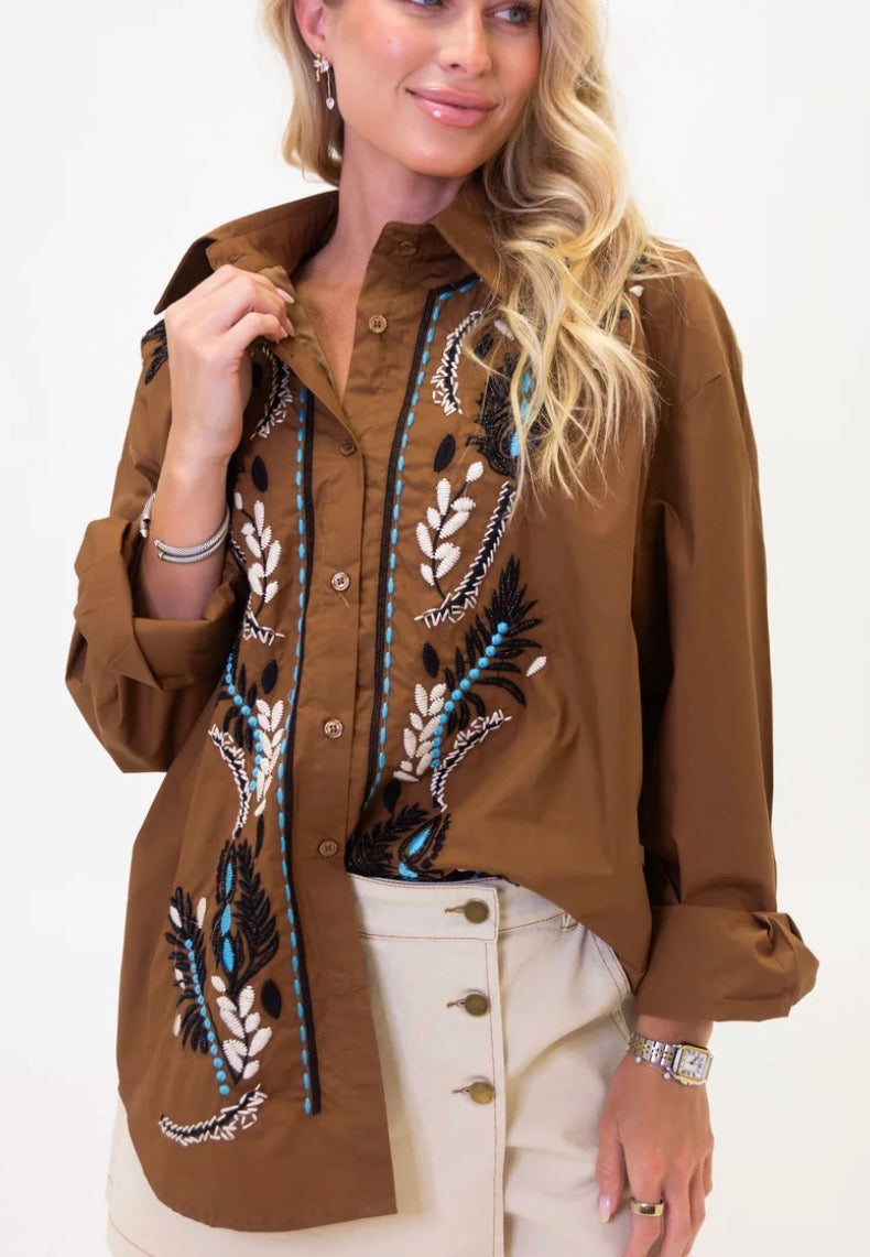 Karlie - Jolene Emb Western top