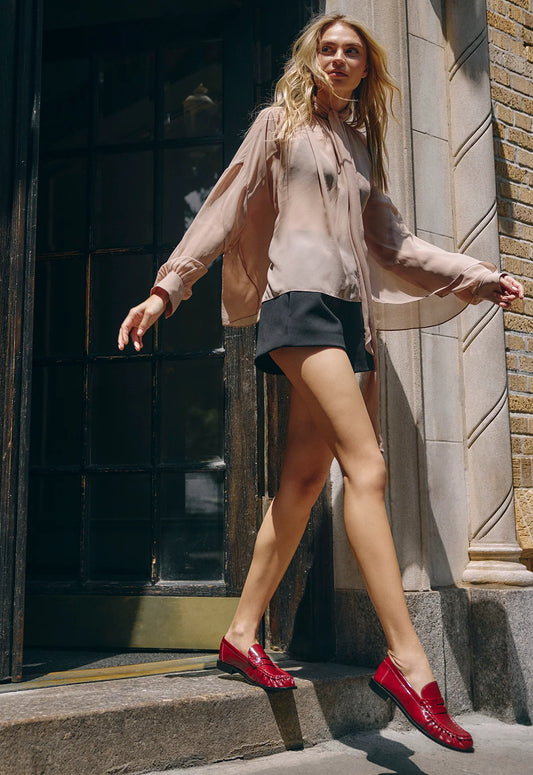 Tyche patent loafer - cranberry red