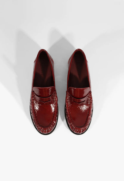 Tyche patent loafer - cranberry red