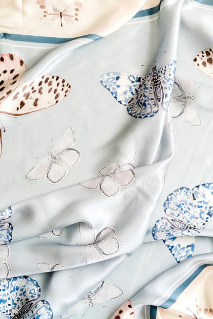 Butterfly silk scarf