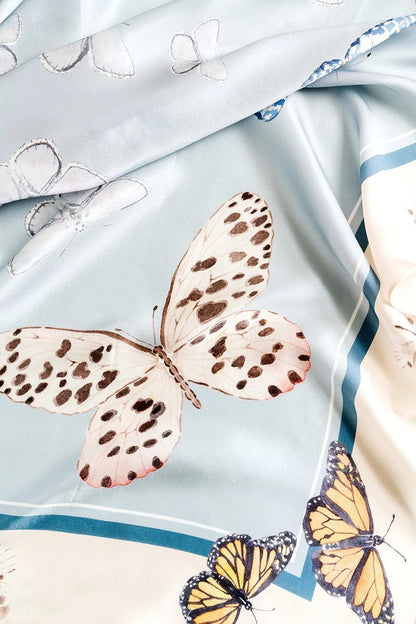Butterfly silk scarf