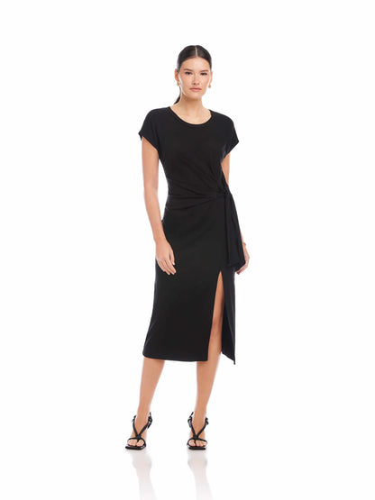 MARISA SIDE-KNOT MIDI DRESS