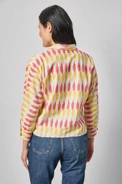 Ikat Dolman Button Down