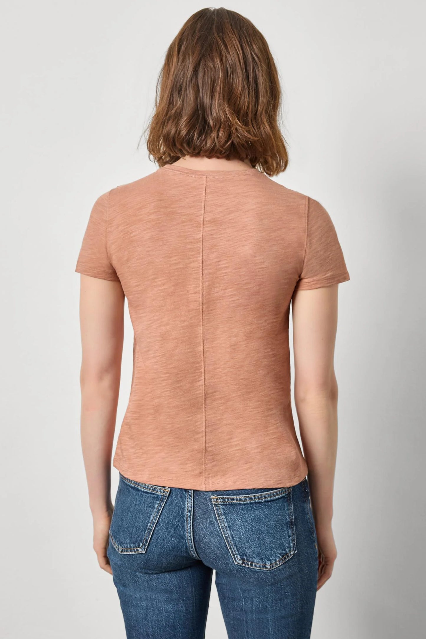 Short Sleeve Back Seam Crew Tee