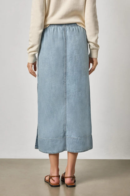 Denim Drawcord Skirt