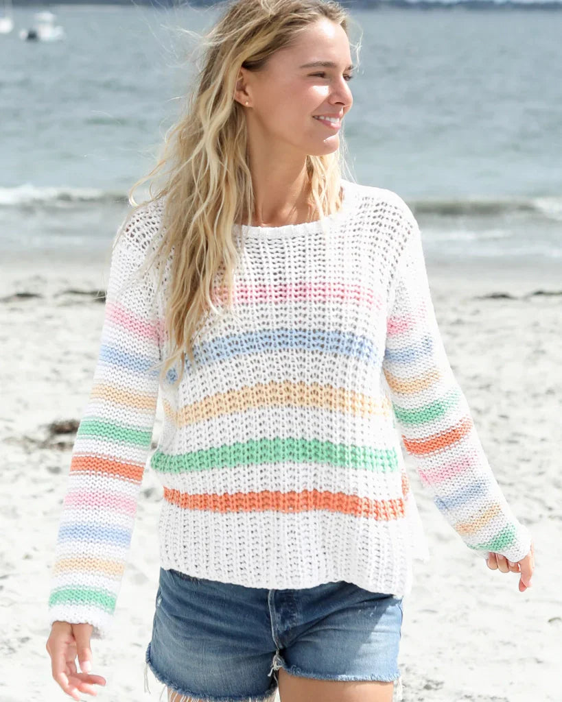 ARIEL STRIPED CHUNKY TOP COTTON