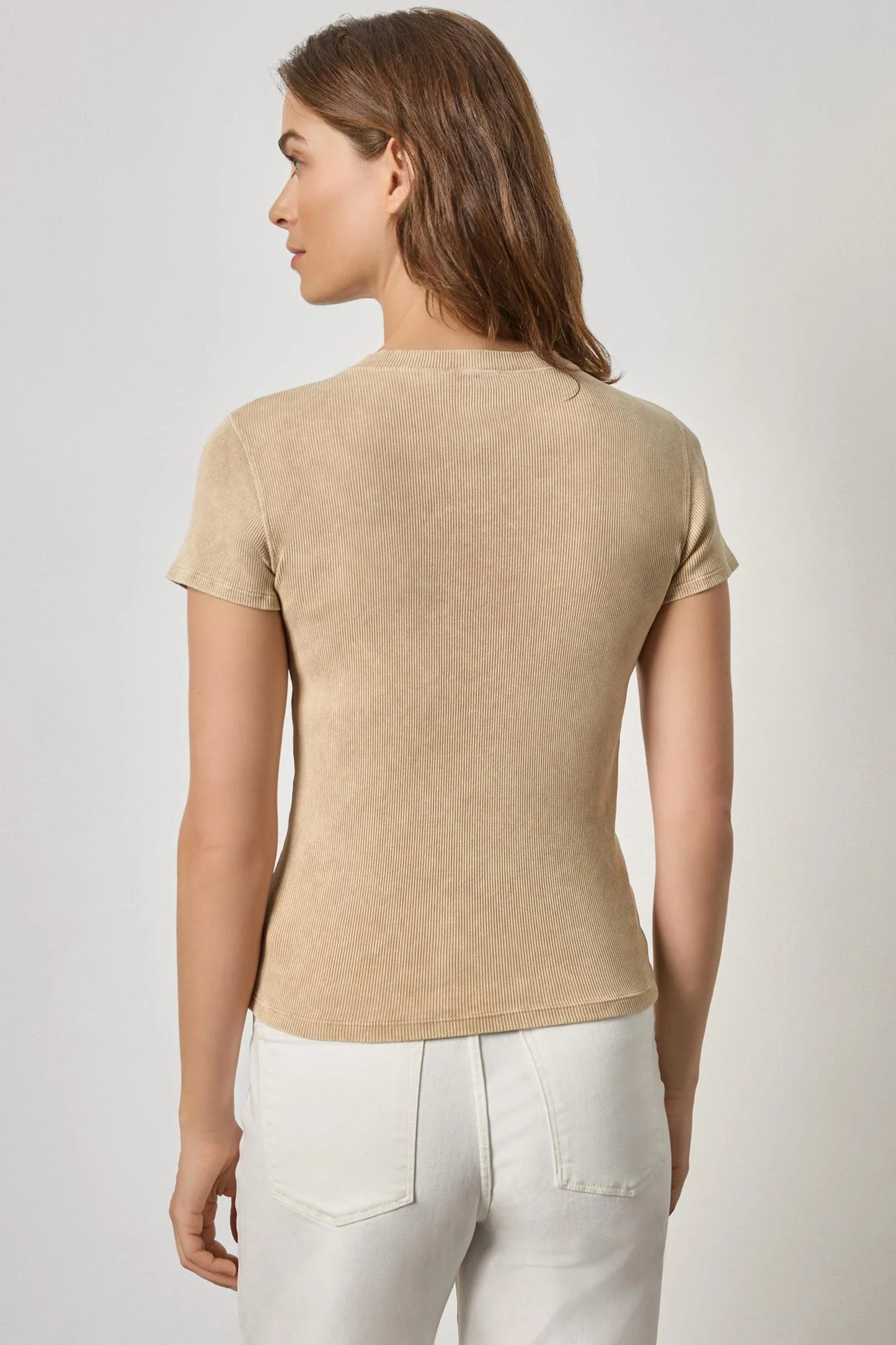 SUNWASHED CAP SLEEVE V-NECK