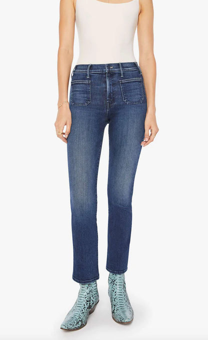 MOTHER DENIM Patch Pocket Insider Flood You’re a Riot