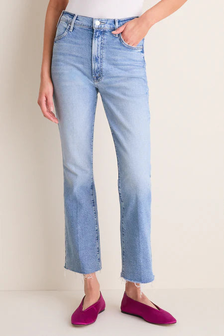 MOTHER DENIM Hustler Denim Ankle Fray- Sow Surreal