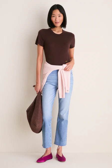 MOTHER DENIM Hustler Denim Ankle Fray- Sow Surreal