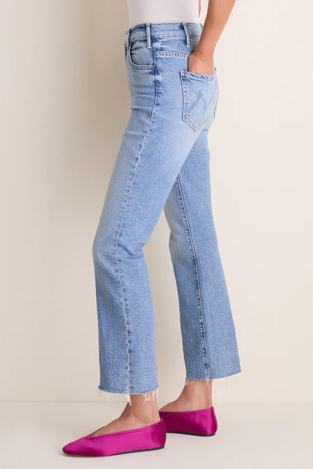 MOTHER DENIM Hustler Denim Ankle Fray- Sow Surreal