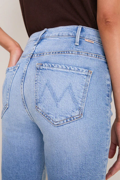MOTHER DENIM Hustler Denim Ankle Fray- Sow Surreal